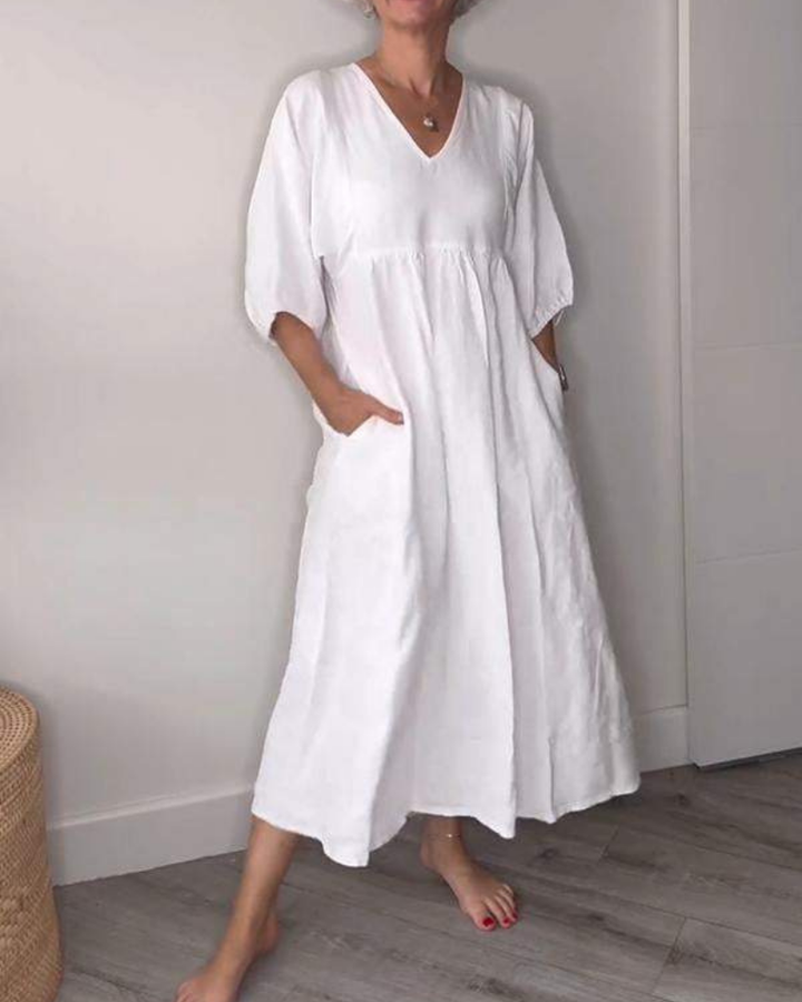 Bettina™ - Relaxed V-Neck Maxi Dress