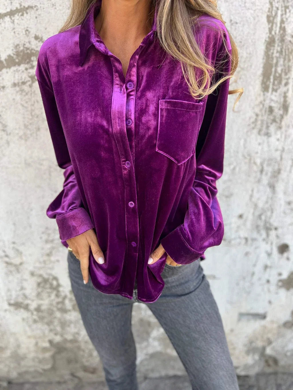 Elsa - Elegant velvet shirt