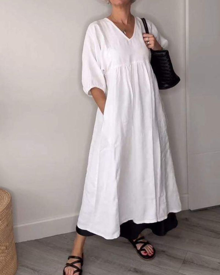 Bettina™ - Relaxed V-Neck Maxi Dress