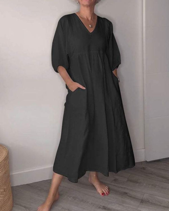 Bettina™ - Relaxed V-Neck Maxi Dress