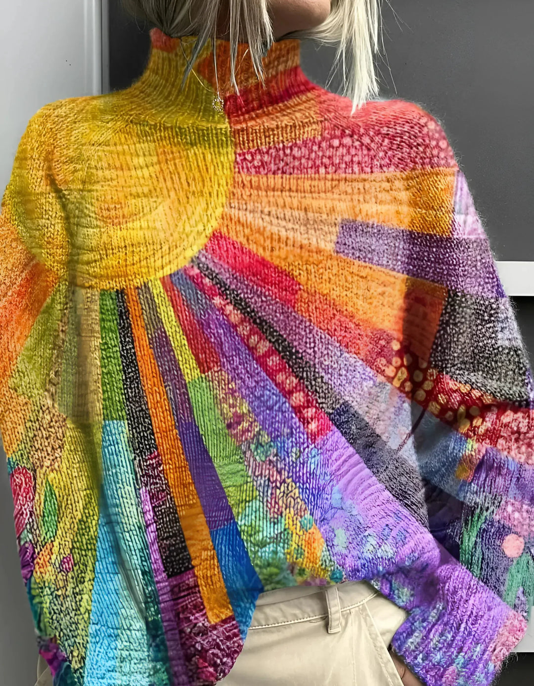 Ada - Colourful turtleneck sweater